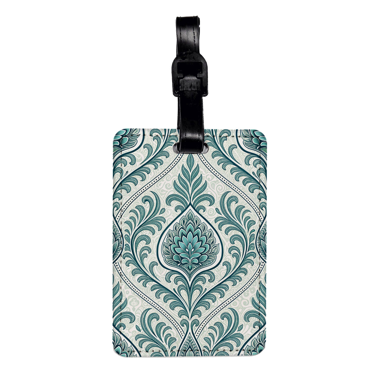 Ogee Pattern Background Travel Faux Leather Luggage Tag