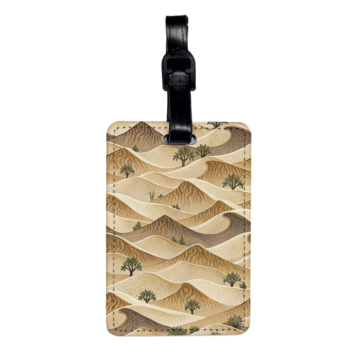 Sand Dunes Background Travel Faux Leather Luggage Tag