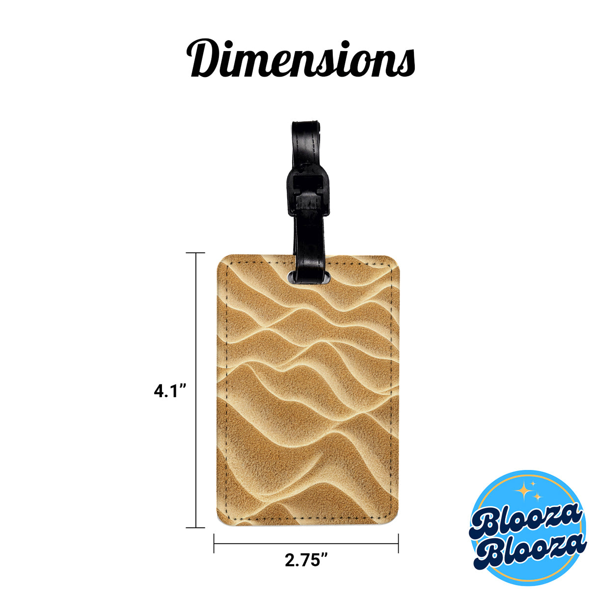 Sandy Background Beach Travel Faux Leather Luggage Tag