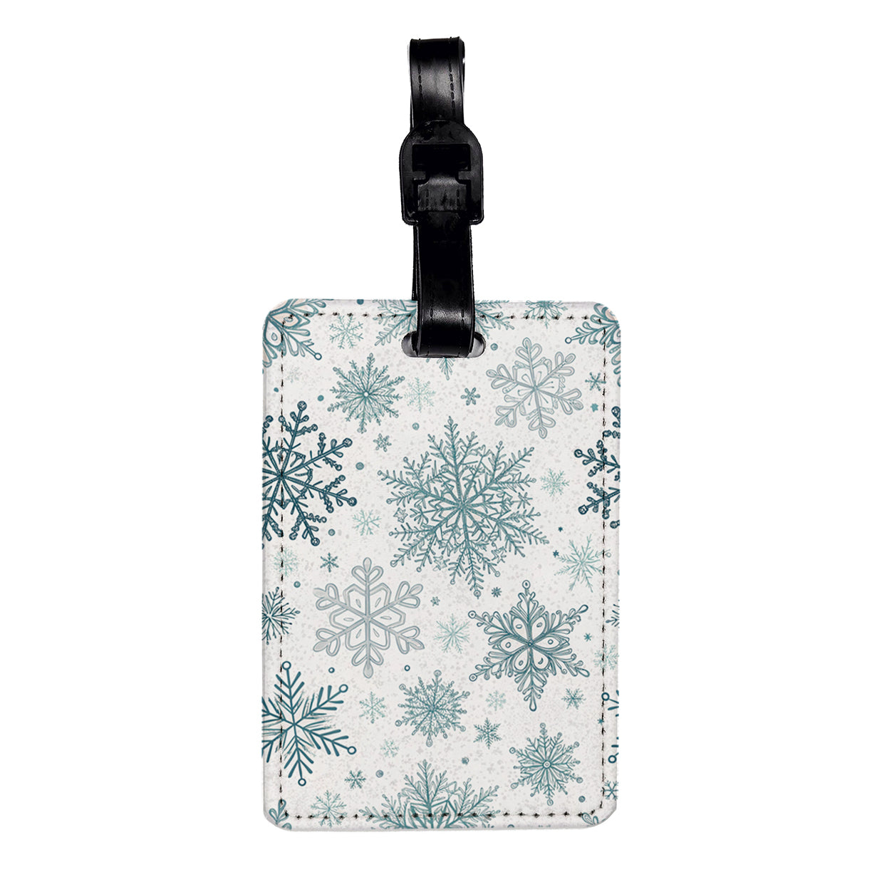 Snowflakes Pretty Winter Background Travel Faux Leather Luggage Tag
