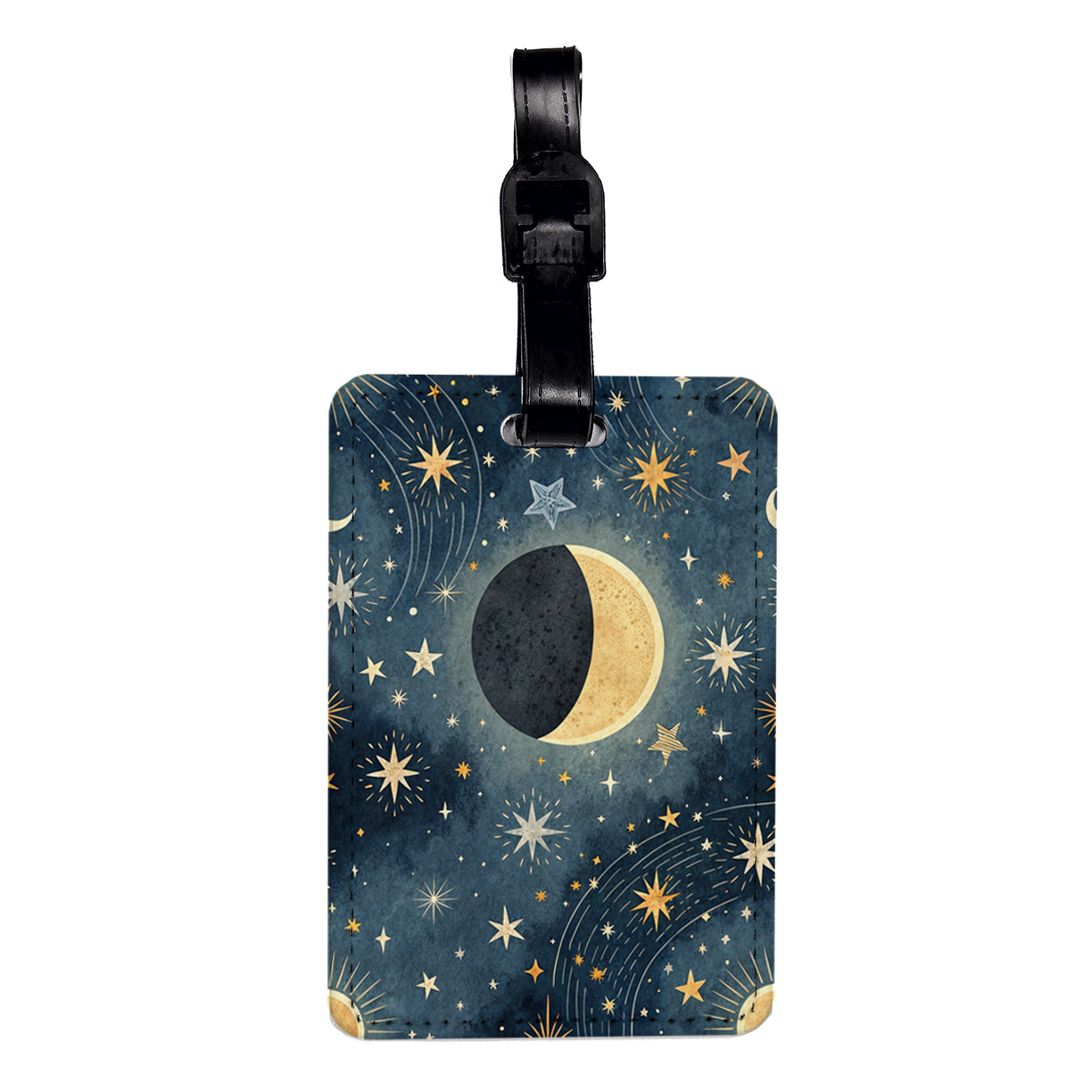 Solar Eclipse Beautiful Travel Faux Leather Luggage Tag