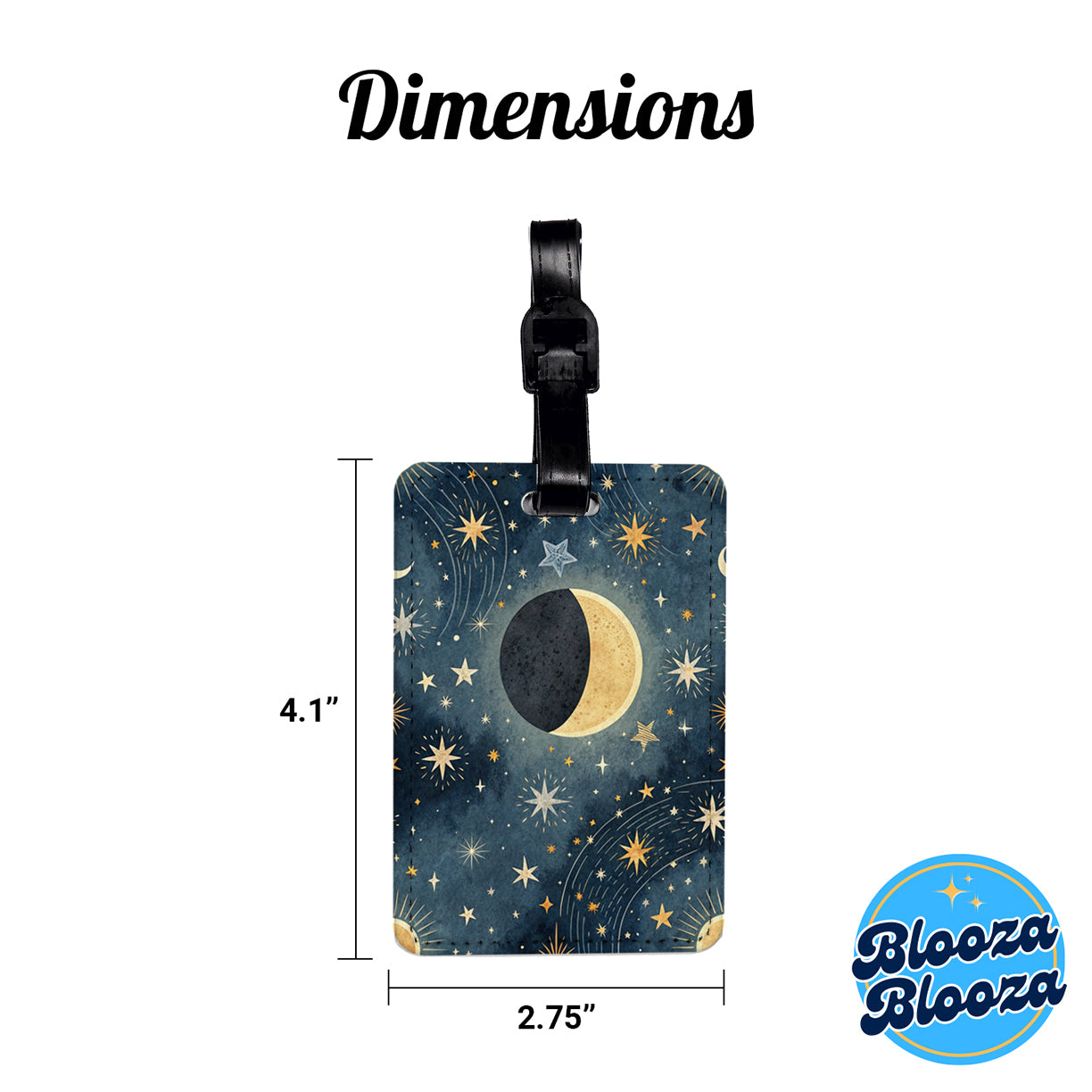 Solar Eclipse Beautiful Travel Faux Leather Luggage Tag