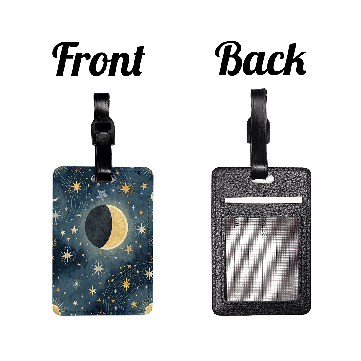 Solar Eclipse Beautiful Travel Faux Leather Luggage Tag