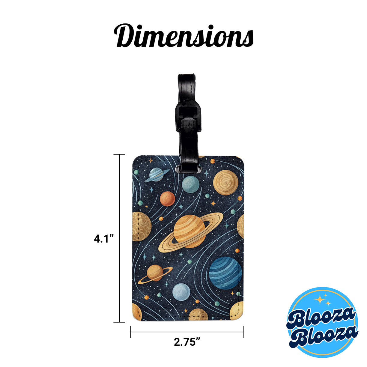 Solar System Planets Awesome Travel Faux Leather Luggage Tag