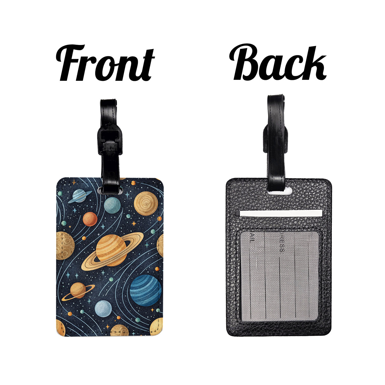 Solar System Planets Awesome Travel Faux Leather Luggage Tag