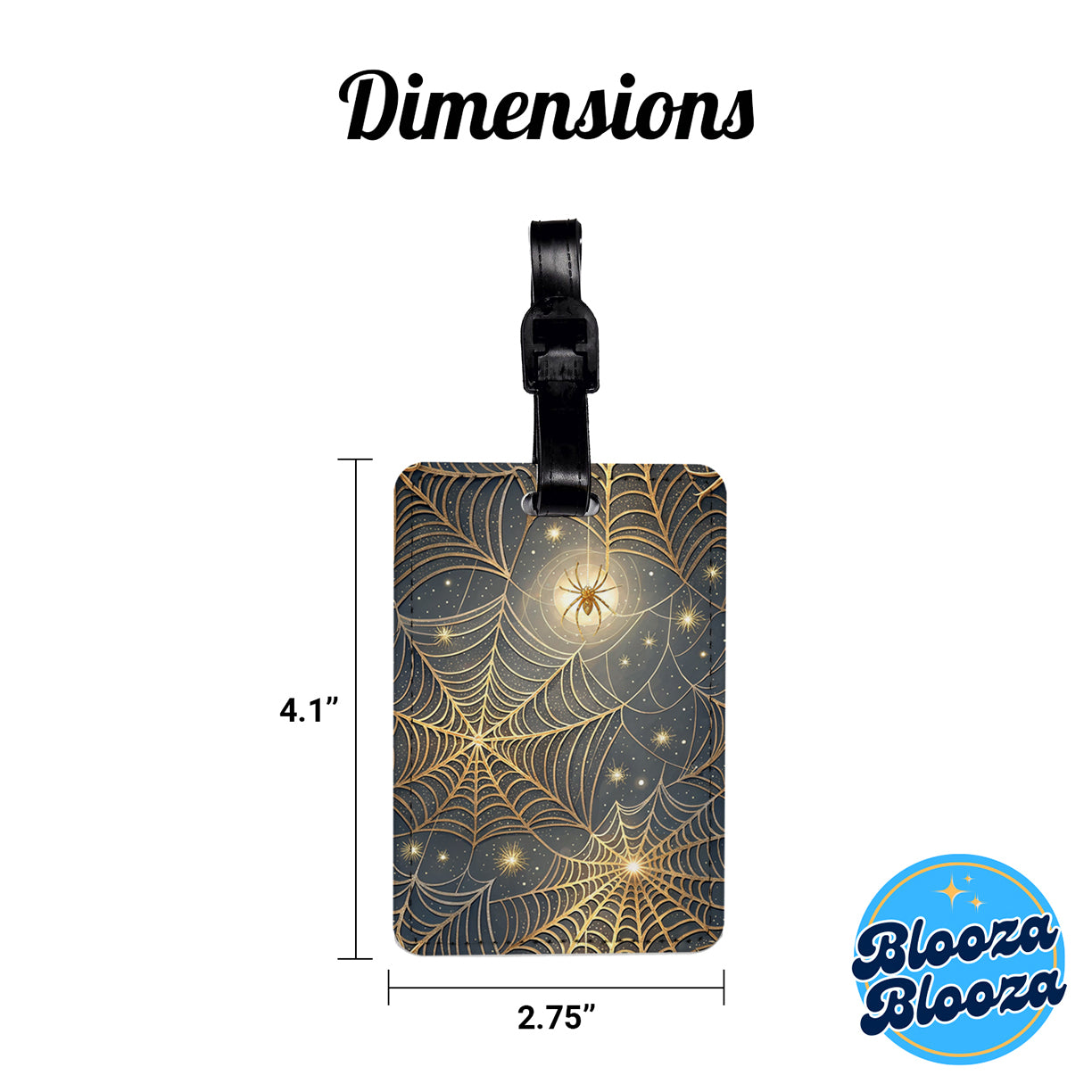 Spider Web Background Travel Faux Leather Luggage Tag
