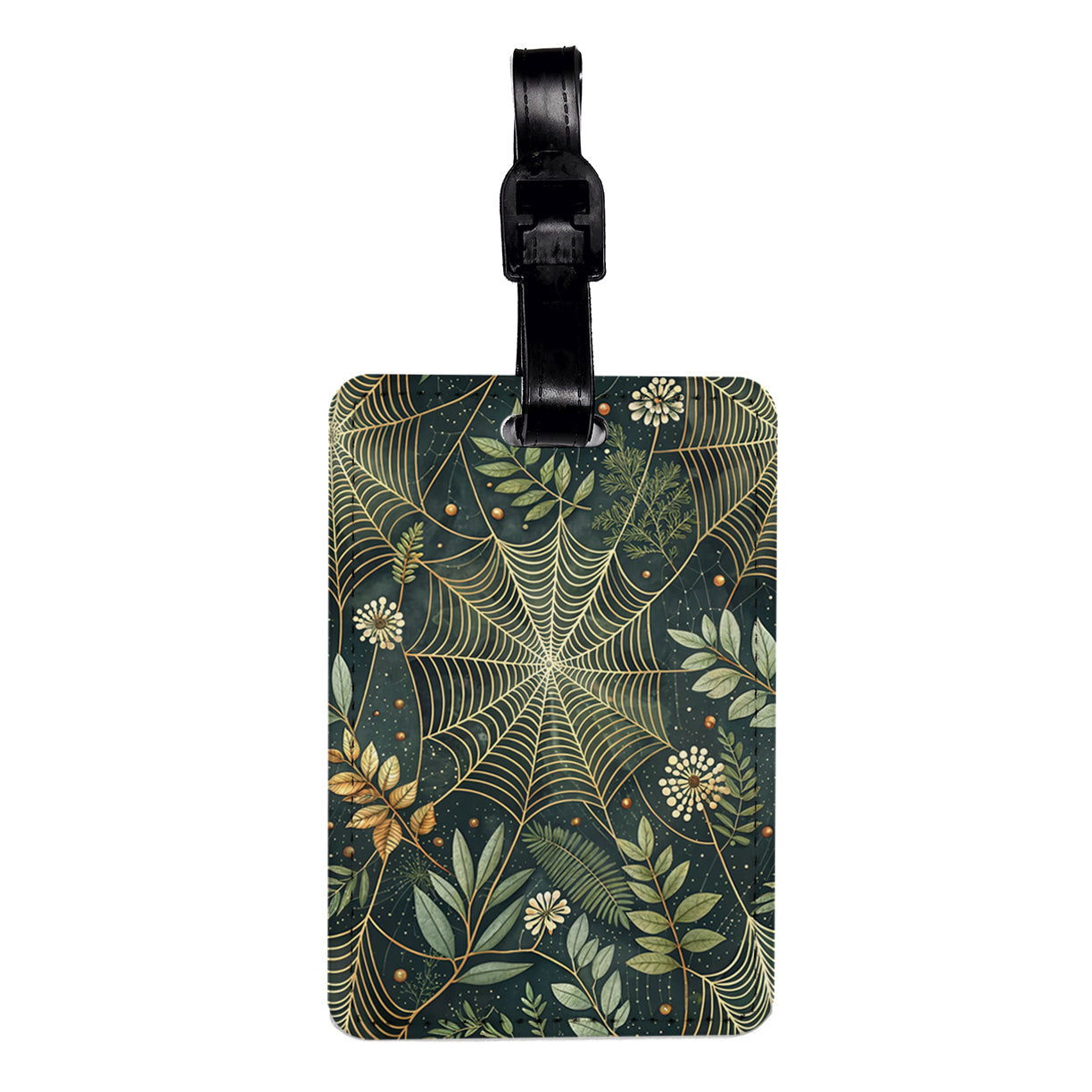 Spider Web Elegant Travel Faux Leather Luggage Tag