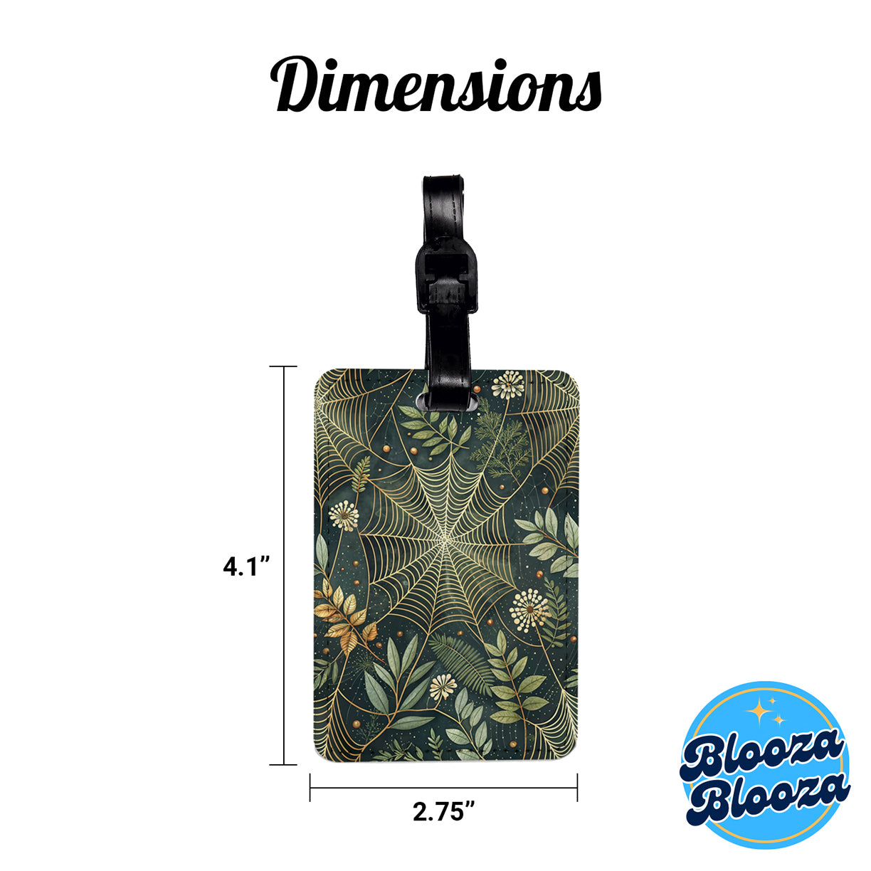 Spider Web Elegant Travel Faux Leather Luggage Tag