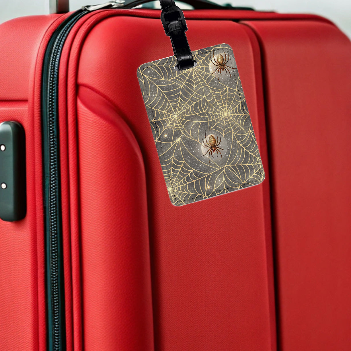 Spiders And Webs Travel Faux Leather Luggage Tag