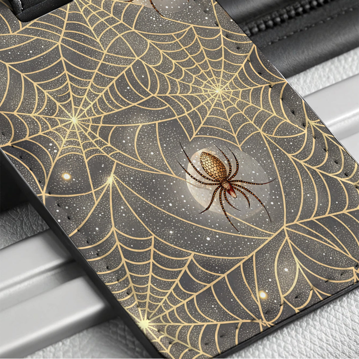 Spiders And Webs Travel Faux Leather Luggage Tag