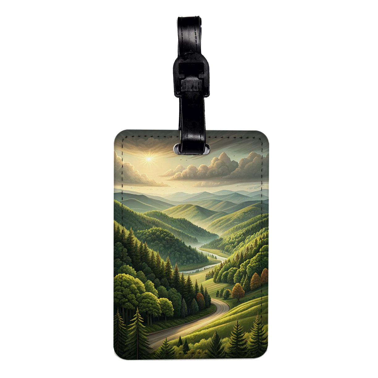 Tennessee State Beautiful Scene Travel Faux Leather Luggage Tag