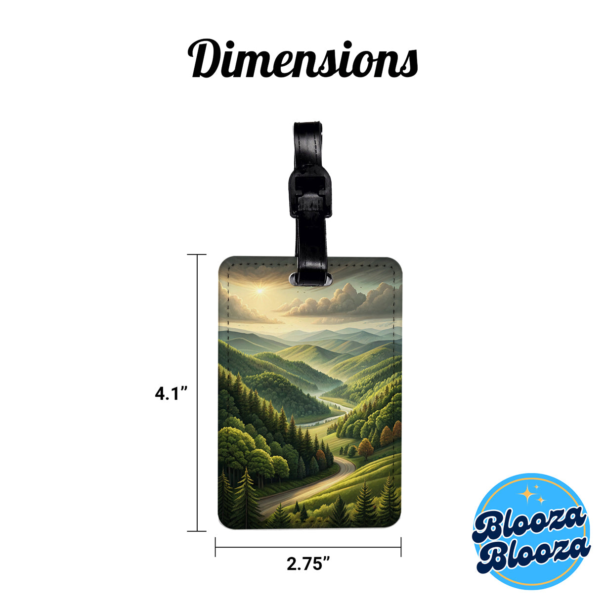Tennessee State Beautiful Scene Travel Faux Leather Luggage Tag