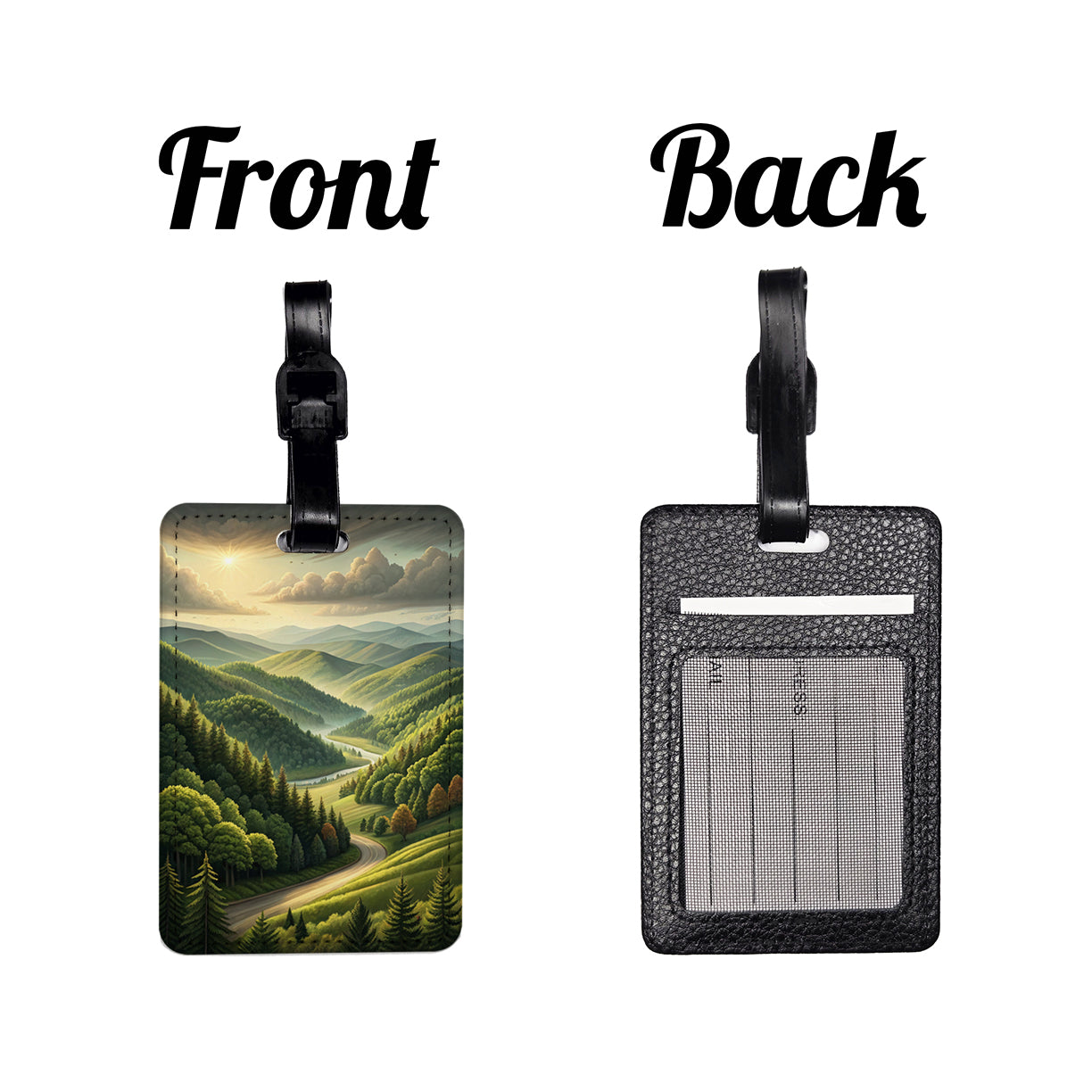 Tennessee State Beautiful Scene Travel Faux Leather Luggage Tag