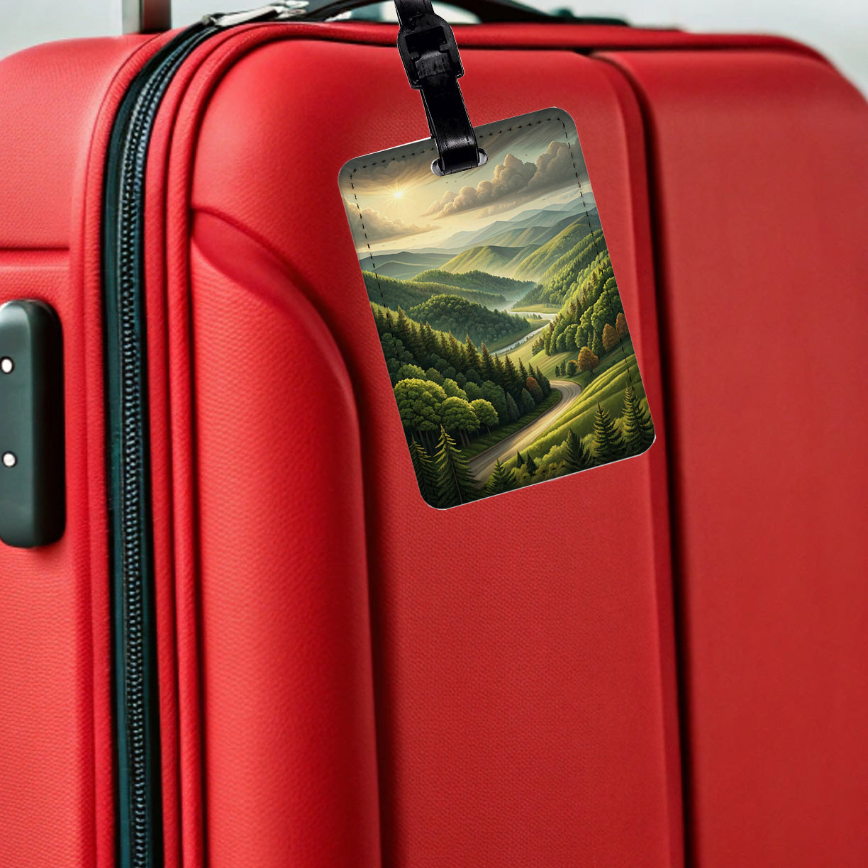 Tennessee State Beautiful Scene Travel Faux Leather Luggage Tag