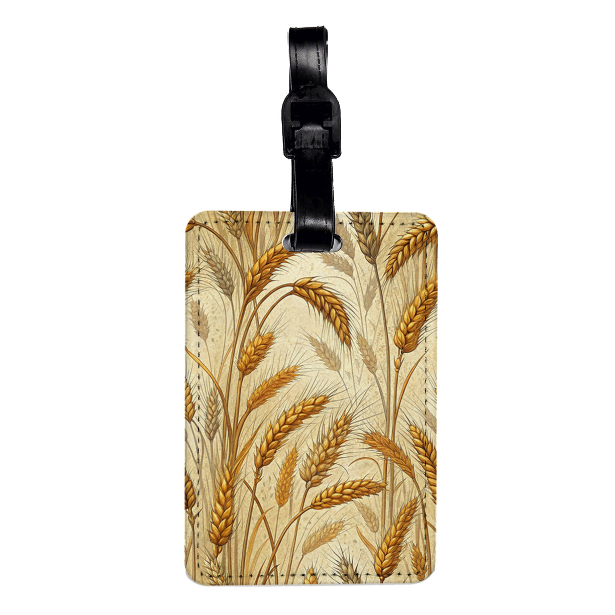 Wheat Background Travel Faux Leather Luggage Tag