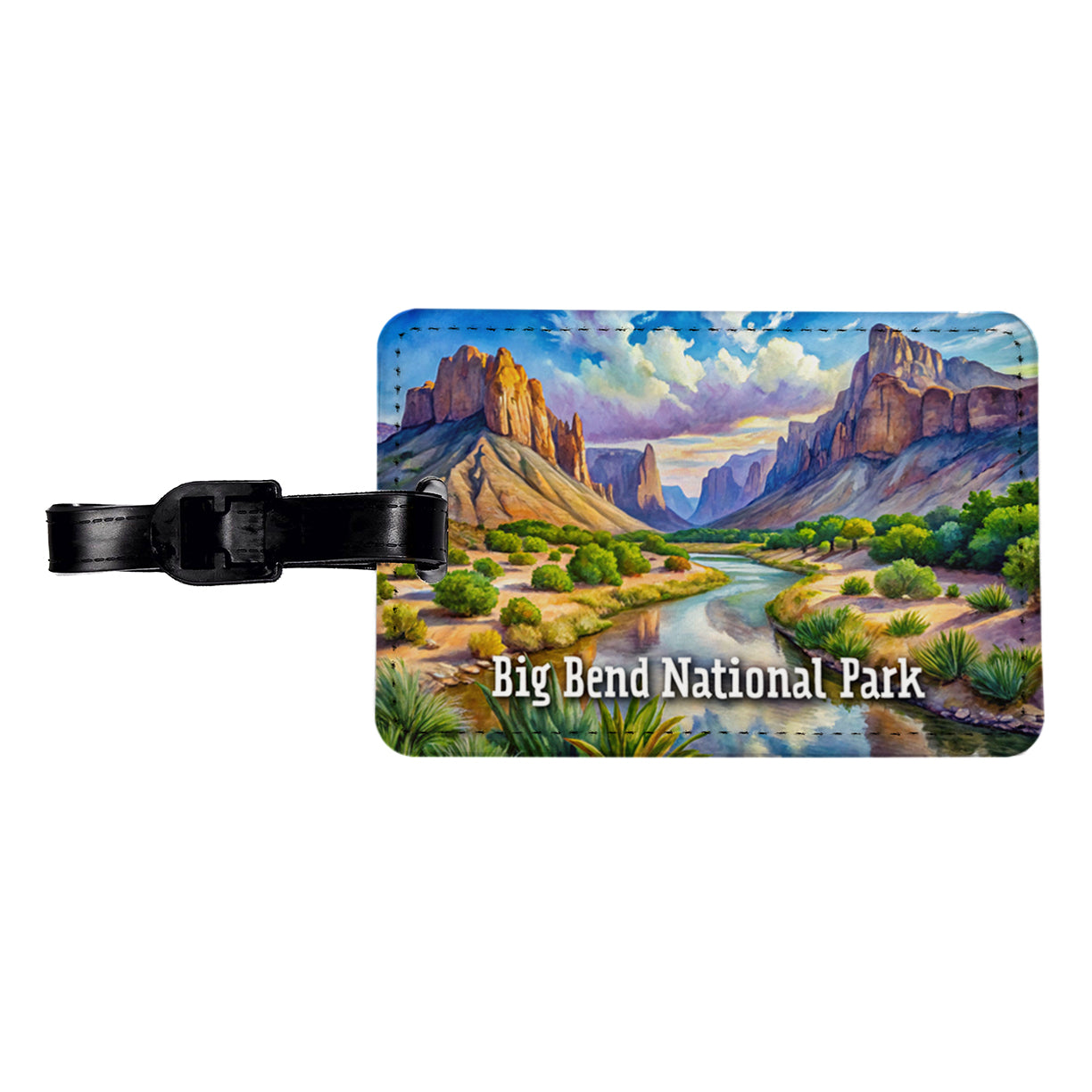 Big Bend National Park Texas Travel Faux Leather Luggage Tag