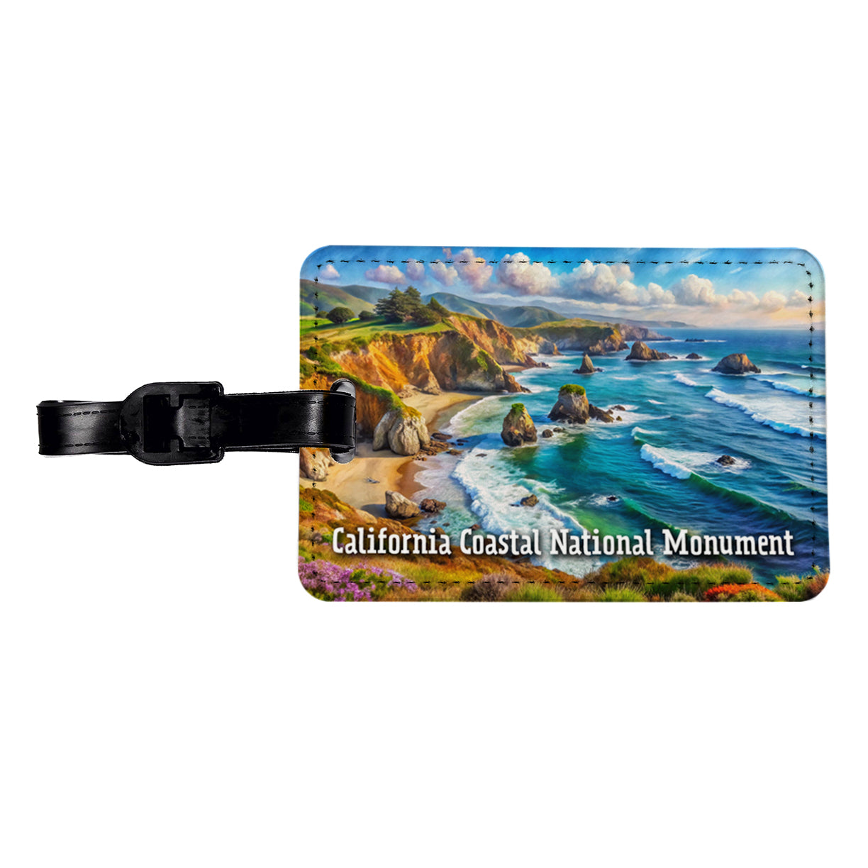 California Coastal National Monument California Travel Faux Leather Luggage Tag