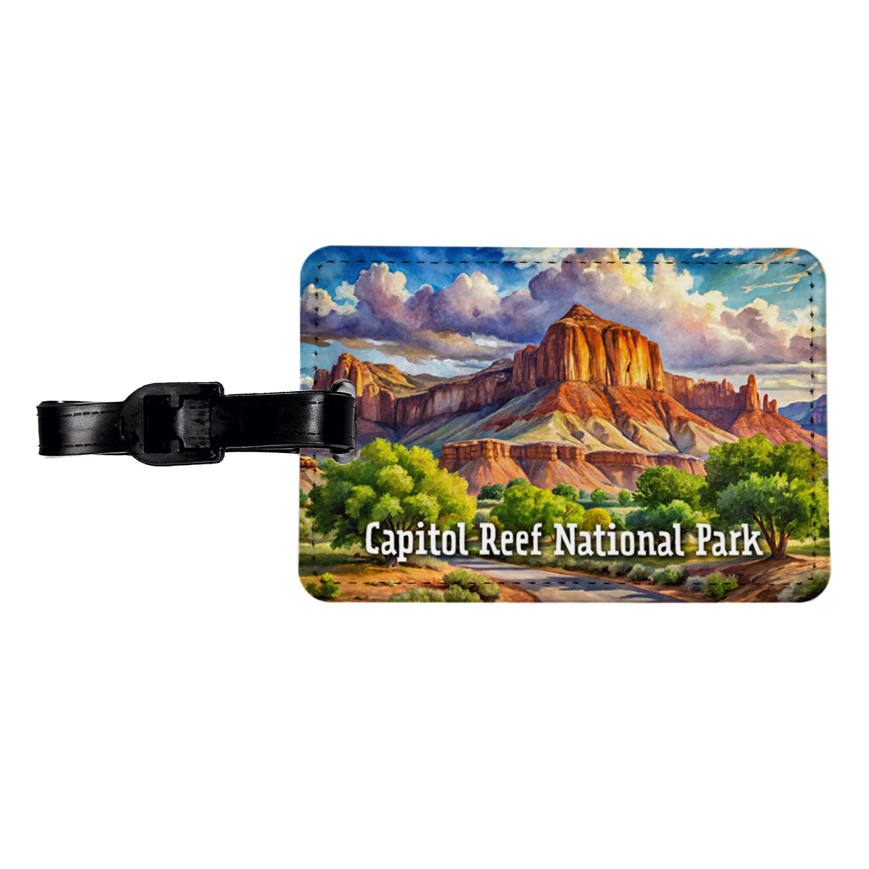 Capitol Reef National Park Utah Travel Faux Leather Luggage Tag