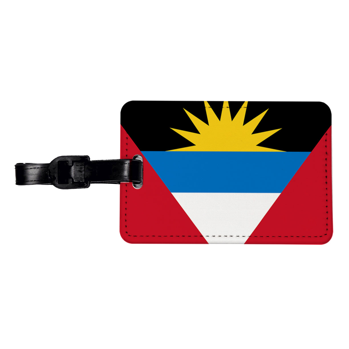 Antigua and Barbuda Country Flag Travel Faux Leather Luggage Tag