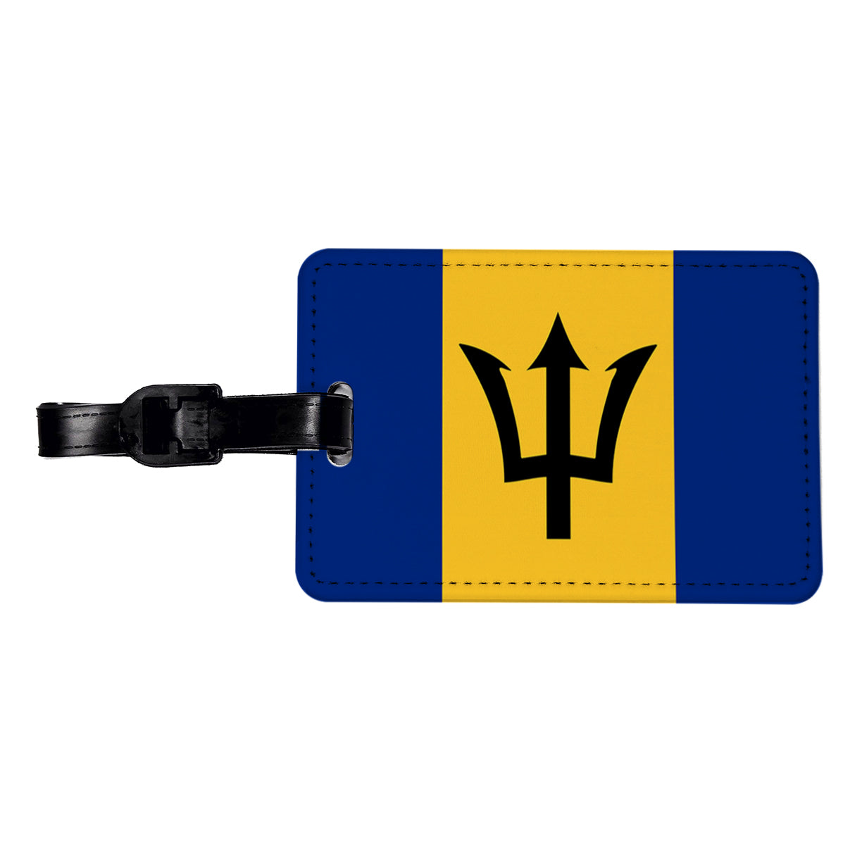 Barbados Country Flag Travel Faux Leather Luggage Tag