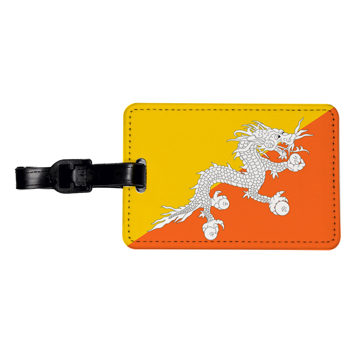 Bhutan Country Flag Travel Faux Leather Luggage Tag