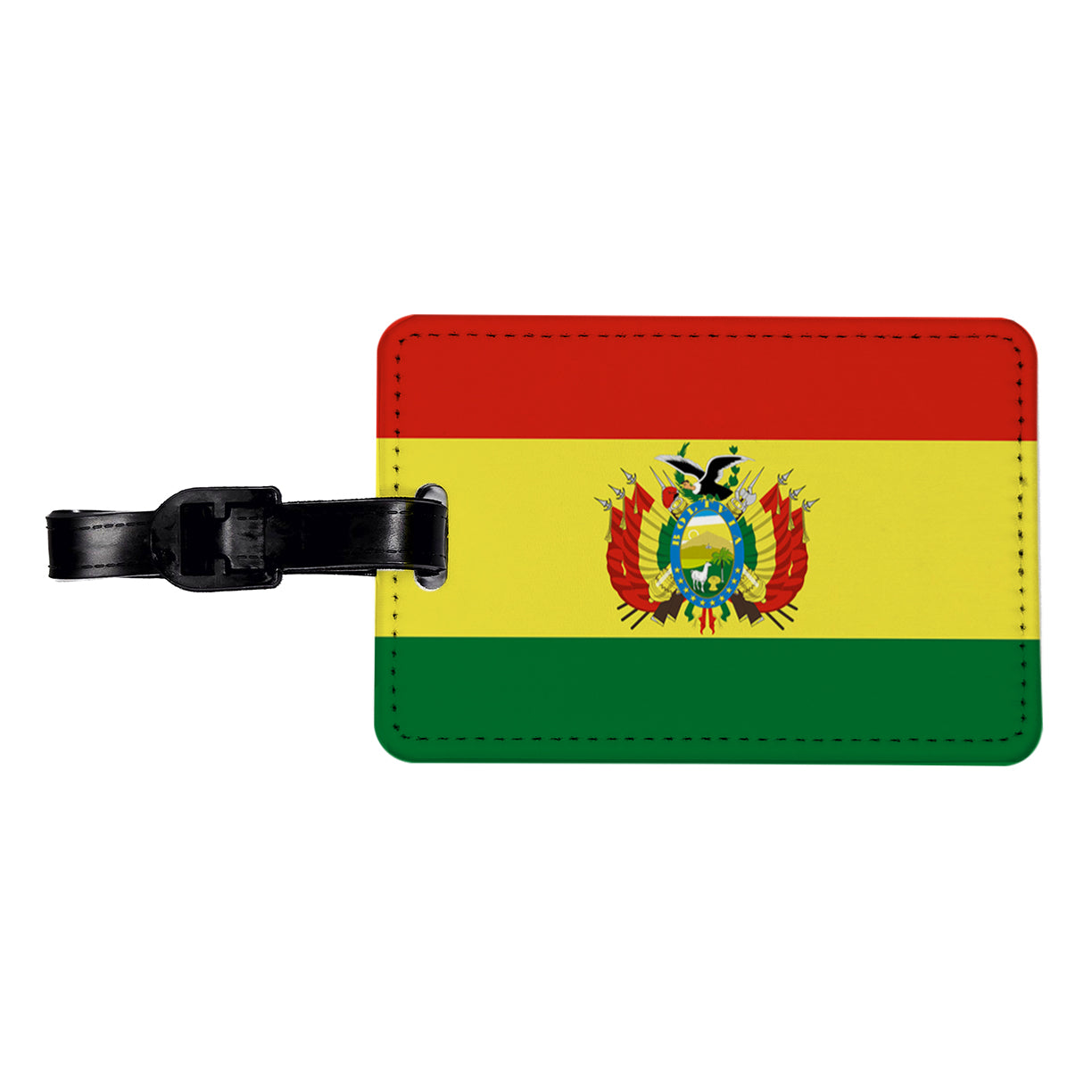 Bolivia Country Flag Travel Faux Leather Luggage Tag
