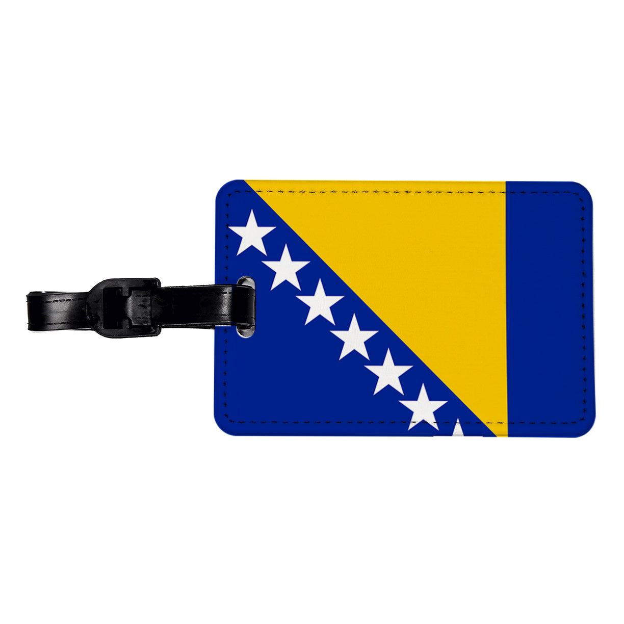 Bosnia and Herzegovina Country Flag Travel Faux Leather Luggage Tag