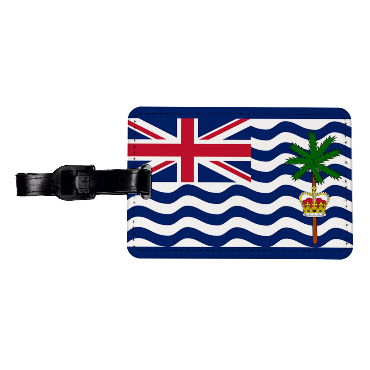 British Indian Ocean Territory Country Flag Travel Faux Leather Luggage Tag