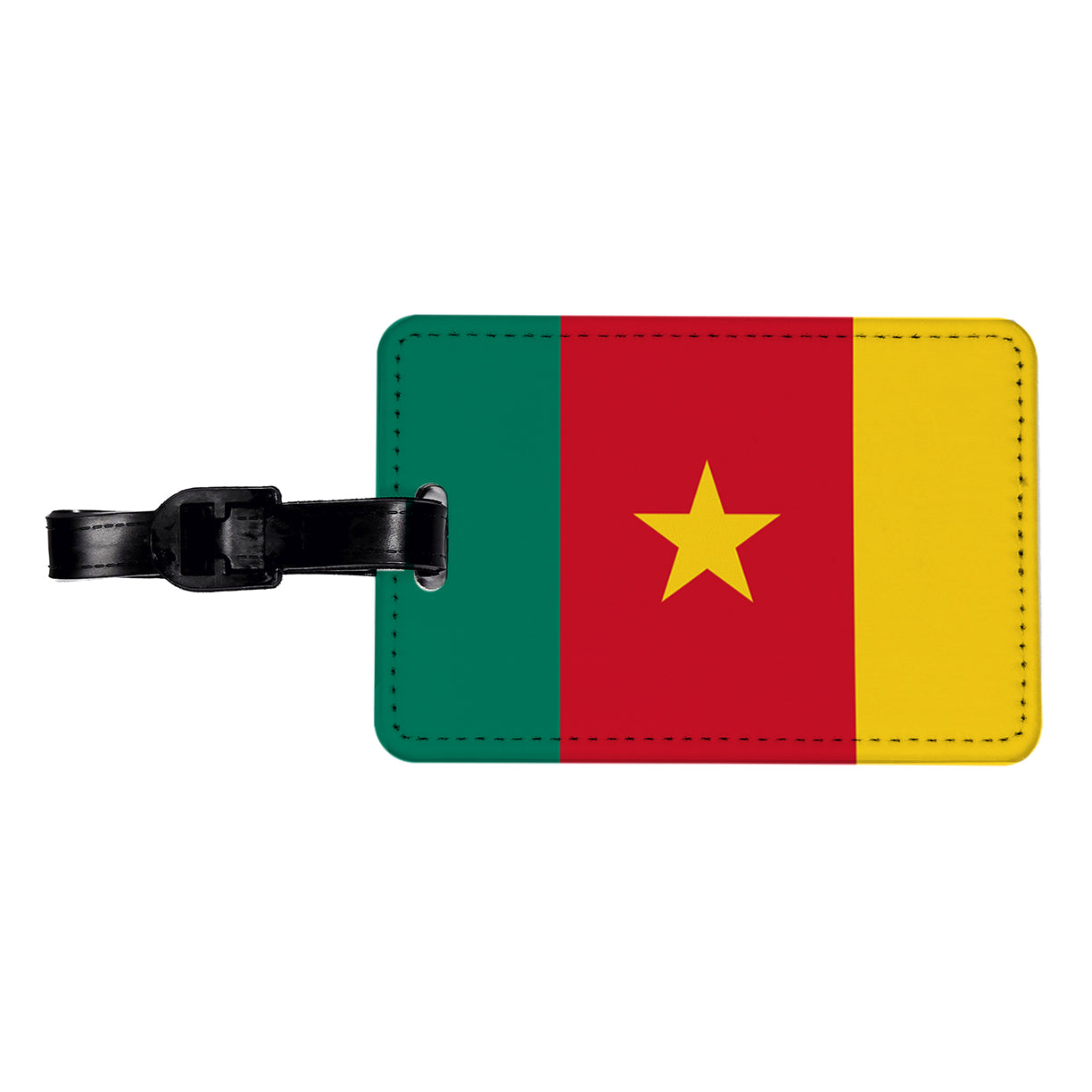 Cameroon Country Flag Travel Faux Leather Luggage Tag