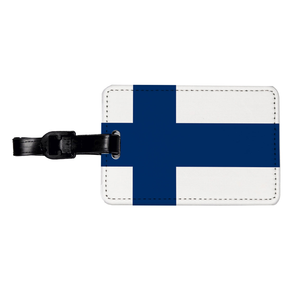 Finland Country Flag Travel Faux Leather Luggage Tag