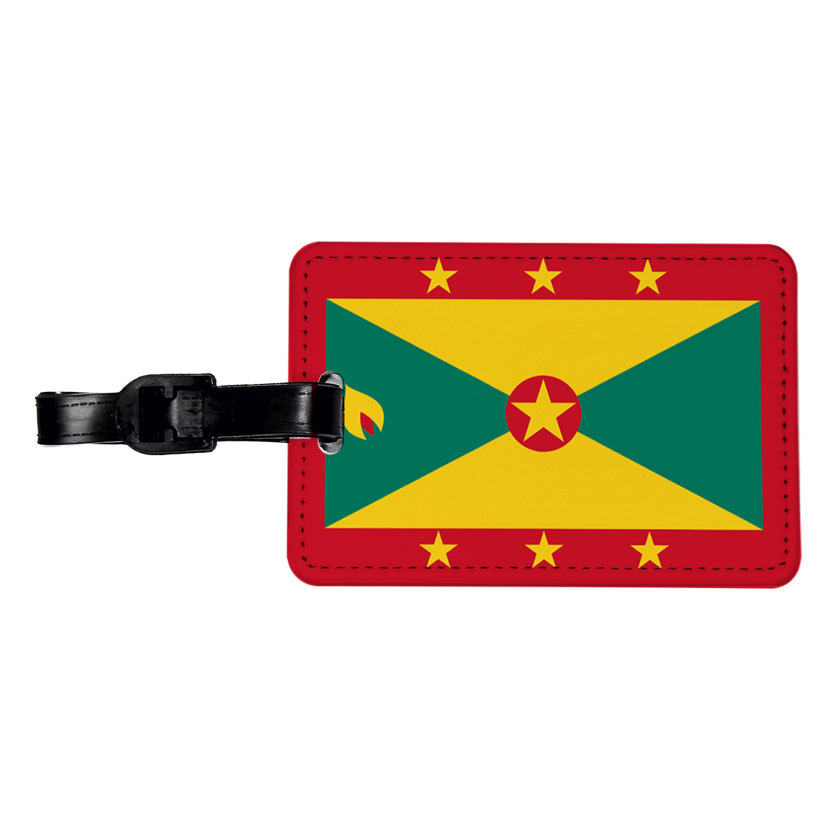 Grenada Country Flag Travel Faux Leather Luggage Tag