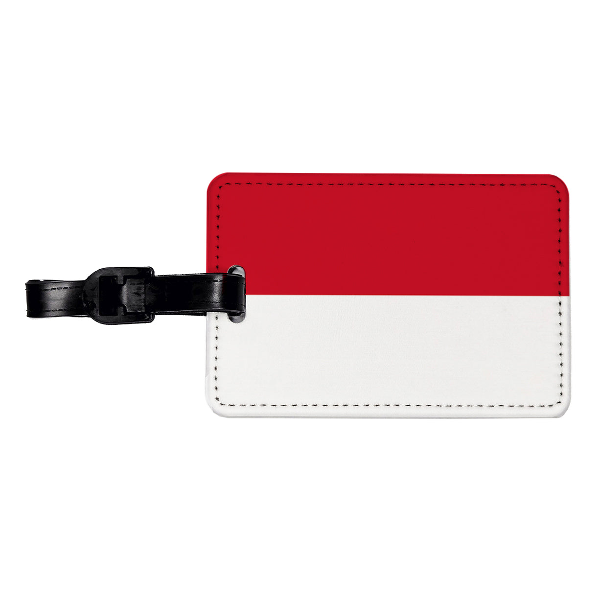 Monaco Country Flag Travel Faux Leather Luggage Tag