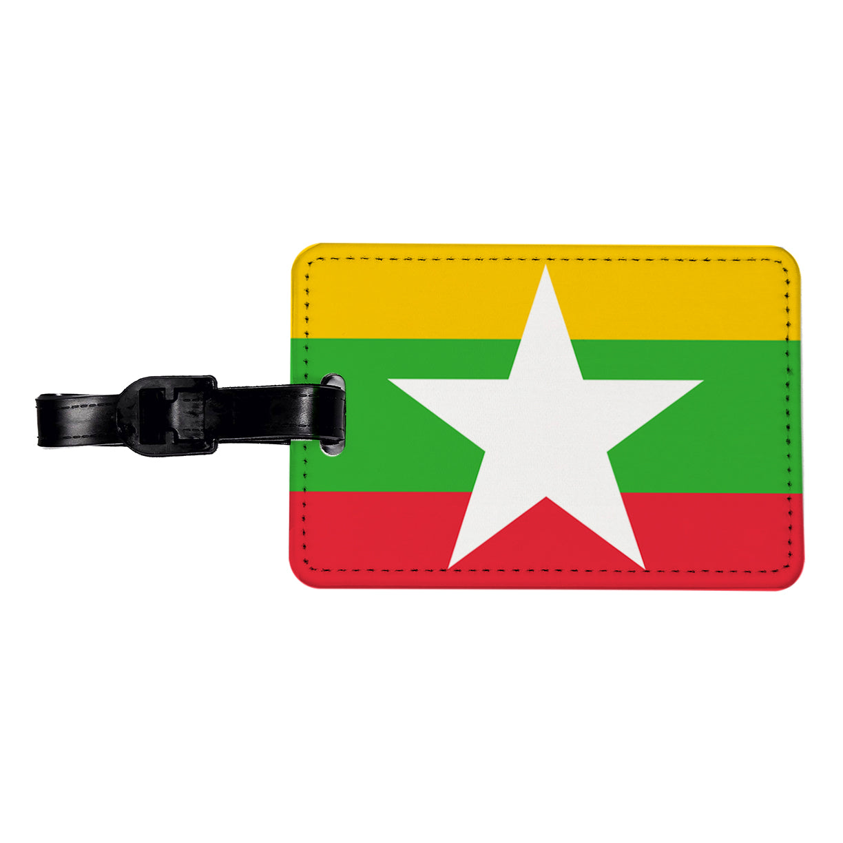 Myanmar Country Flag Travel Faux Leather Luggage Tag