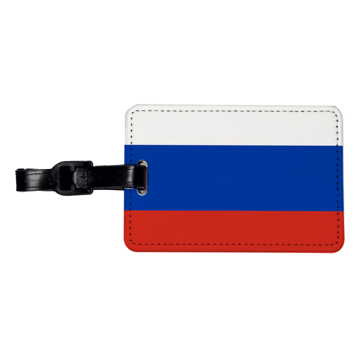 Russian Federation Country Flag Travel Faux Leather Luggage Tag