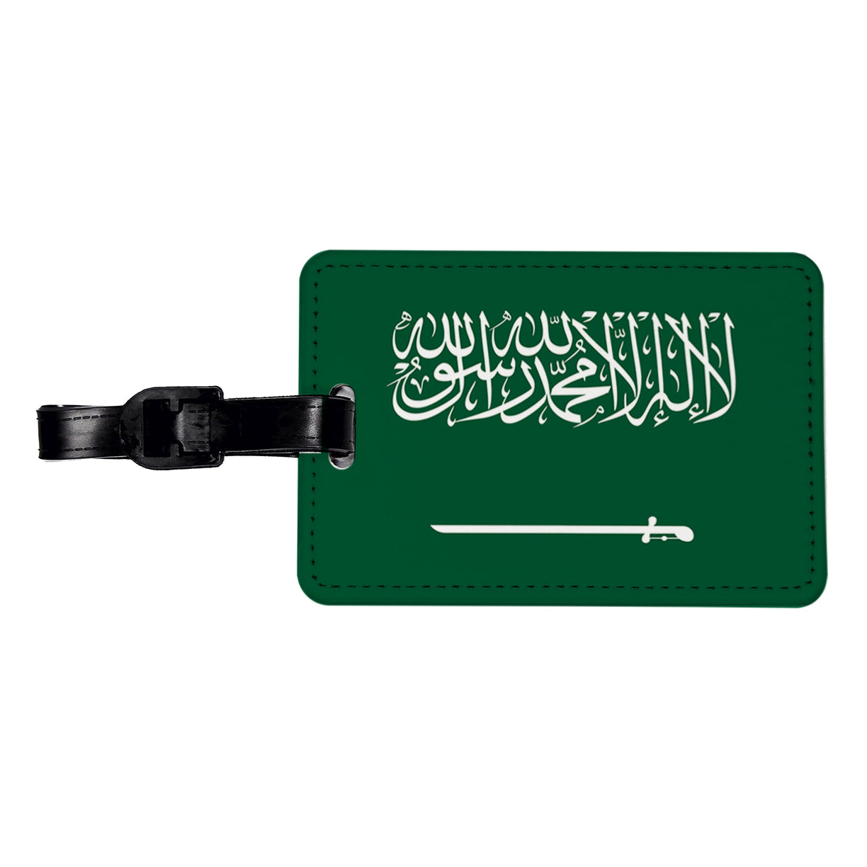 Saudi Arabia Country Flag Travel Faux Leather Luggage Tag
