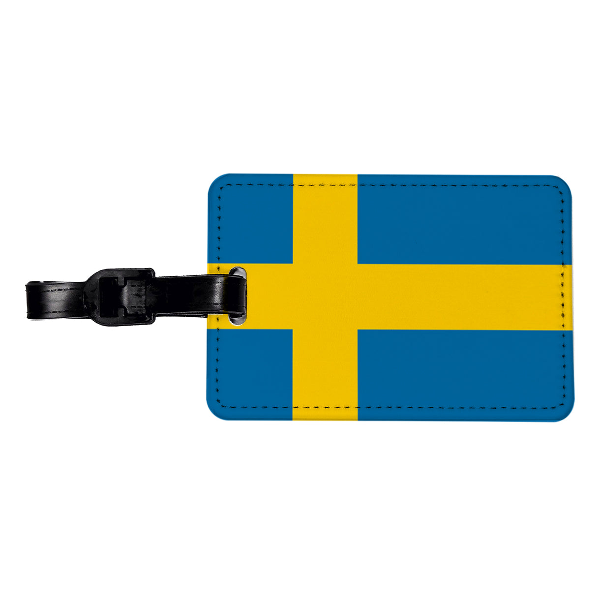 Sweden Country Flag Travel Faux Leather Luggage Tag