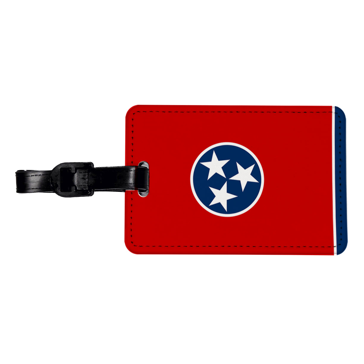 Tennessee TN State Flag Travel Faux Leather Luggage Tag