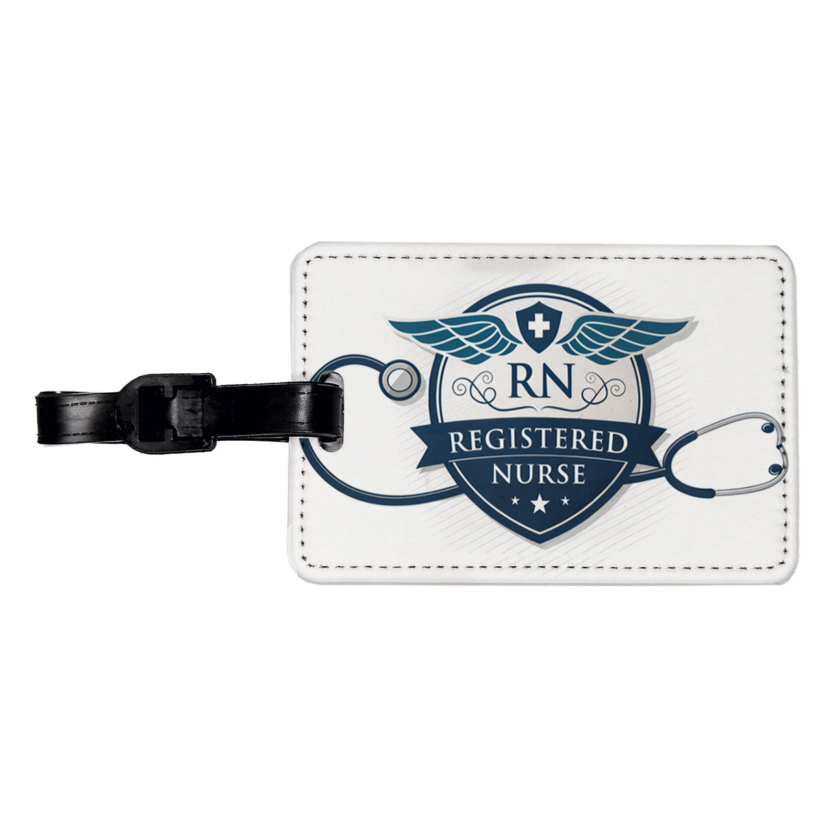 RN Registered Nurse Medical Hospital Travel Faux Leather Luggage Tag