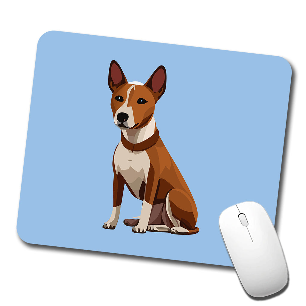 Basenji Dog Sitting Low Profile Mouse Pad Mat