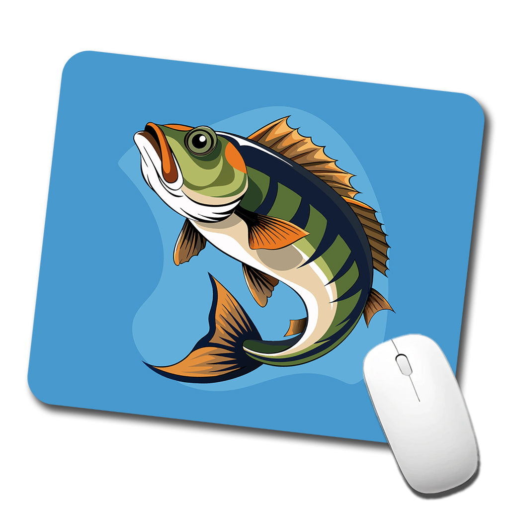 Bass Fish Fishing Low Profile Mouse Pad Mat