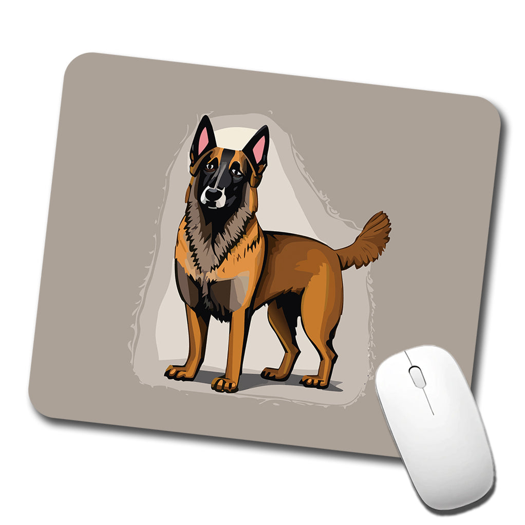 Belgian Shepherd Dog Standing Low Profile Mouse Pad Mat