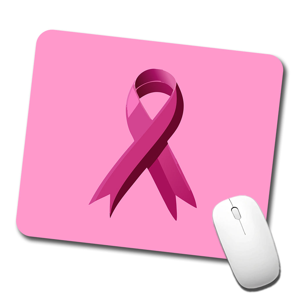 Breast Cancer Awareness Ribbon Pink Low Profile Mouse Pad Mat