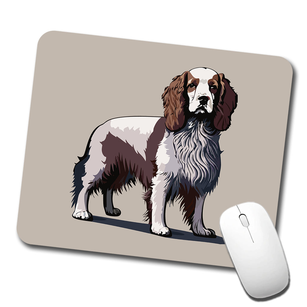 Brittany Spaniel Dog Standing Low Profile Mouse Pad Mat