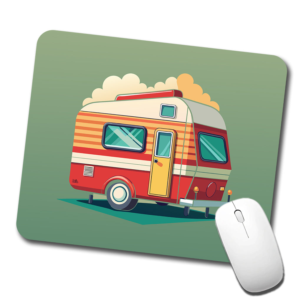 Camper RV Trailer Retro Low Profile Mouse Pad Mat