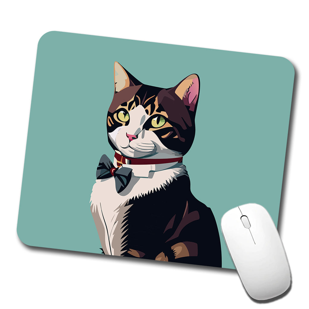 Cat Fancy with Bowtie Low Profile Mouse Pad Mat