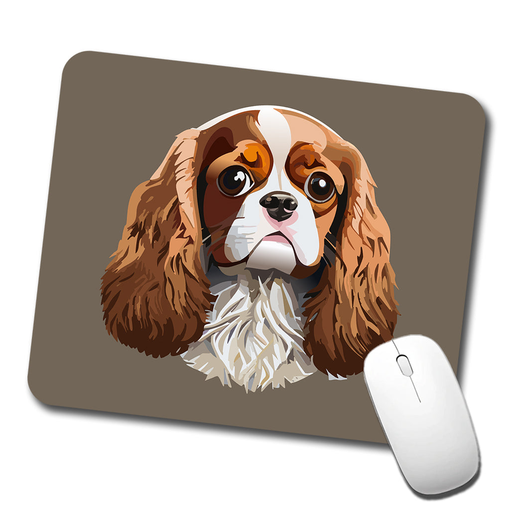 Cavalier King Charles Spaniel Dog Face Low Profile Mouse Pad Mat
