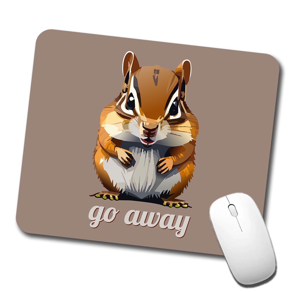 Chipmunk Go Away Staring Funny Low Profile Mouse Pad Mat