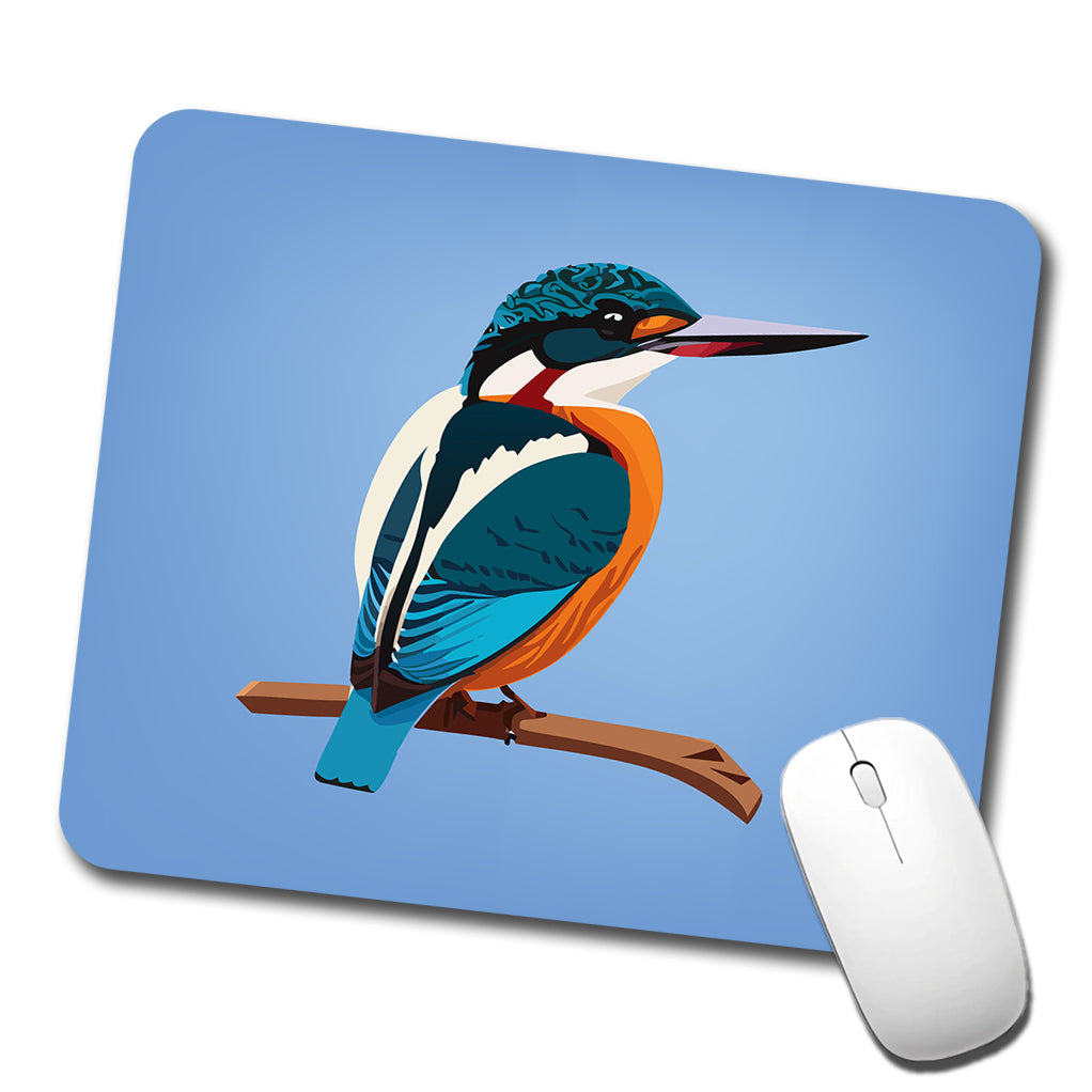 Common Kingfisher Bird Low Profile Mouse Pad Mat