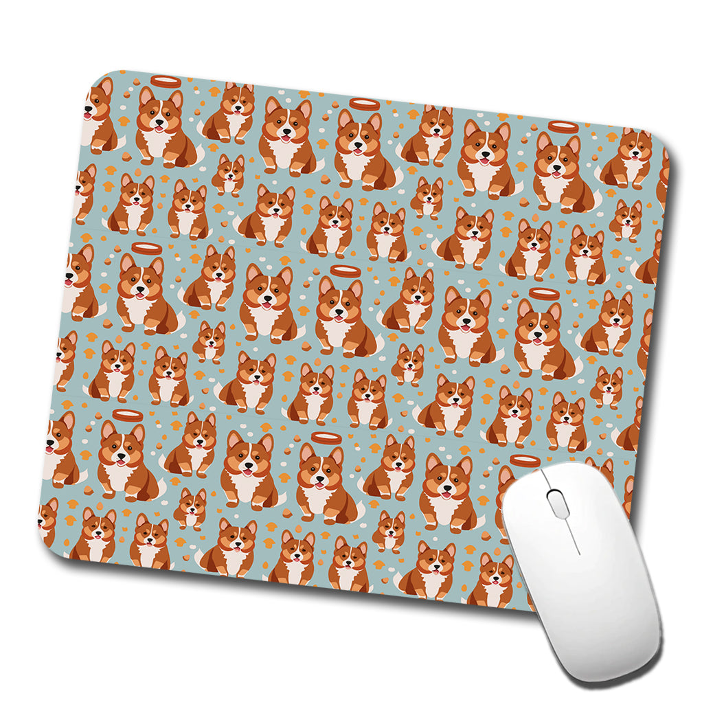 Corgis Dog Pattern Low Profile Mouse Pad Mat