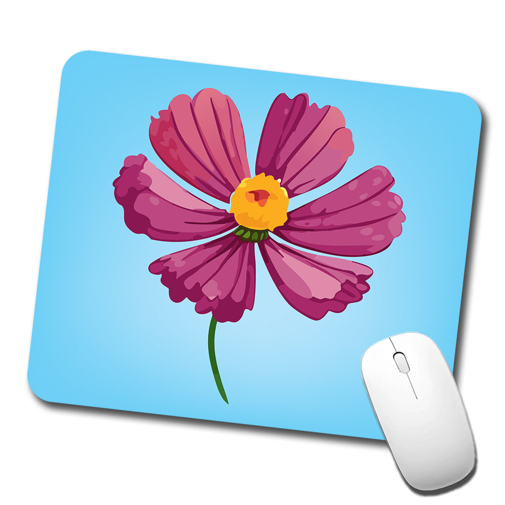 Cosmos Flower Pink Low Profile Mouse Pad Mat